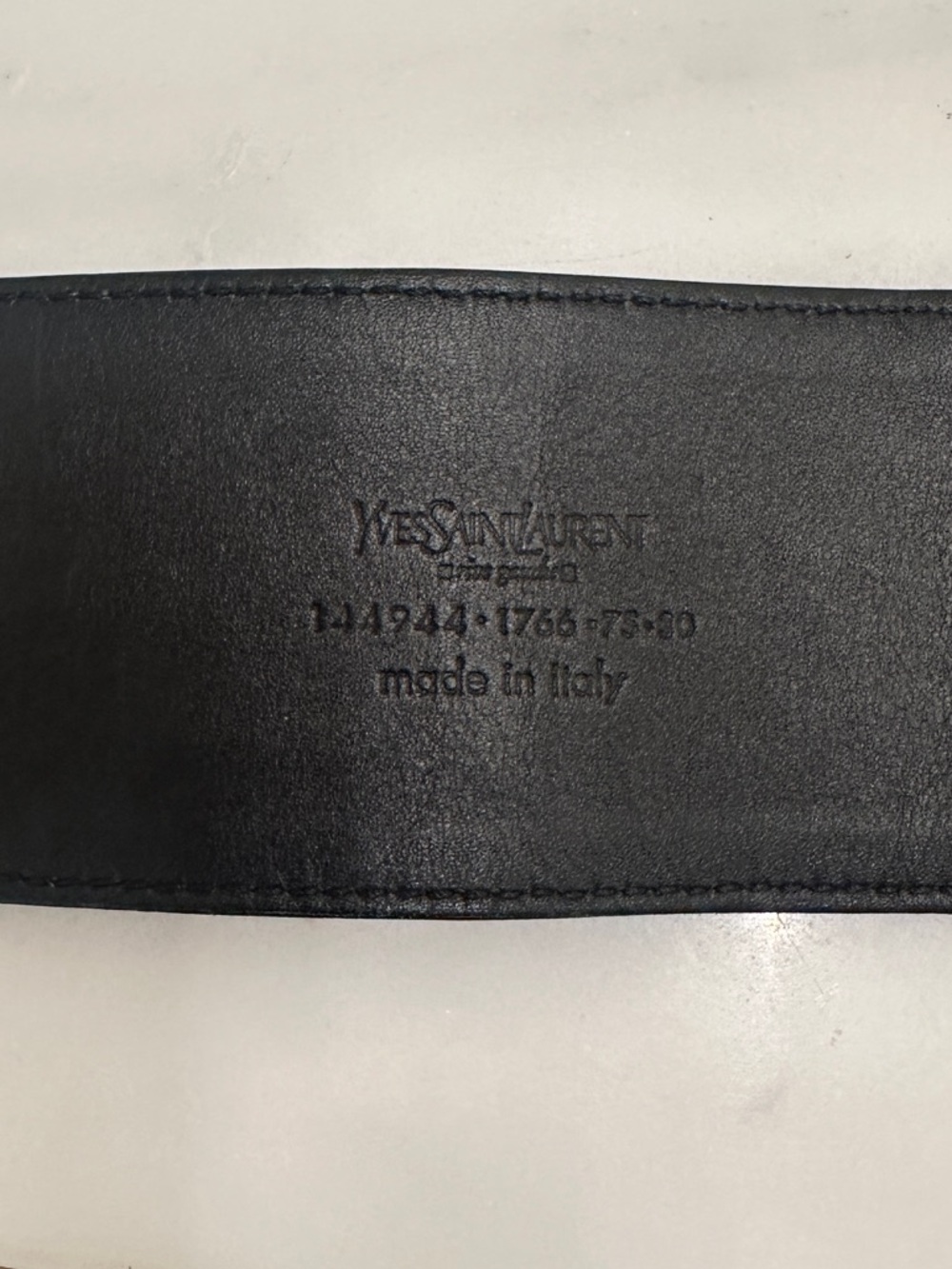 YSL Wide Leather Waist Belt Black Square Buckle Yves Saint Laurent Statement - Picture 2 of 5